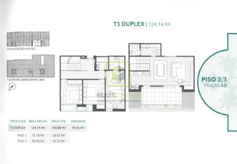 Apartamento T3 Duplex