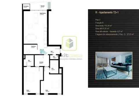 Apartamento T2+1 em Aveiro