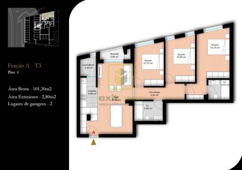Apartamento T3 em Construção