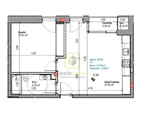 Apartamento T1 na Praia da Vagueira