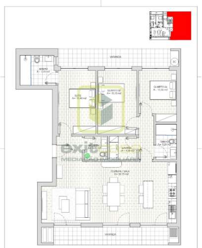 Apartamento T3 em fase de construção