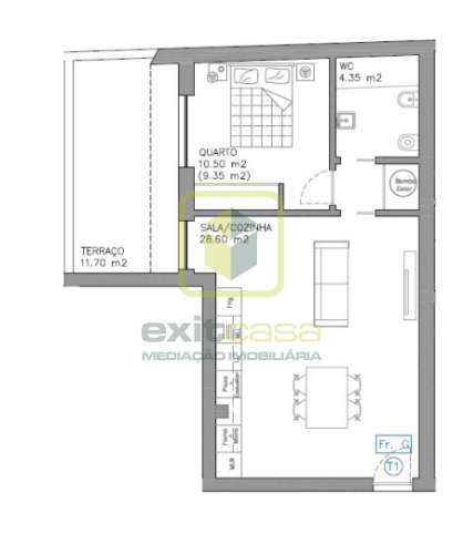 Apartamento T1 com Terraço em Aveiro