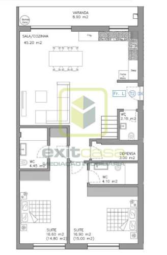 Apartamento T2 Duplex em Aveiro