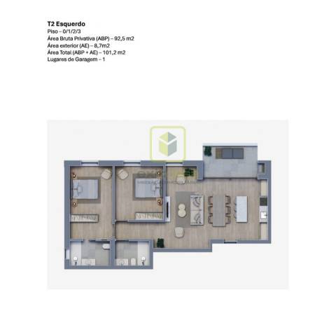 Apartamento T2 em Construção em Oliveira do Bairro