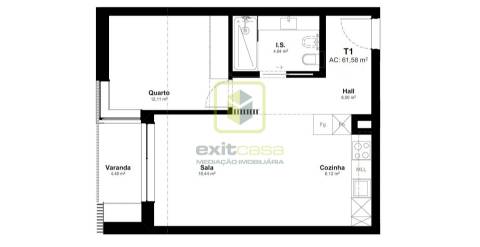 Apartamento T1 em Construção em Aveiro