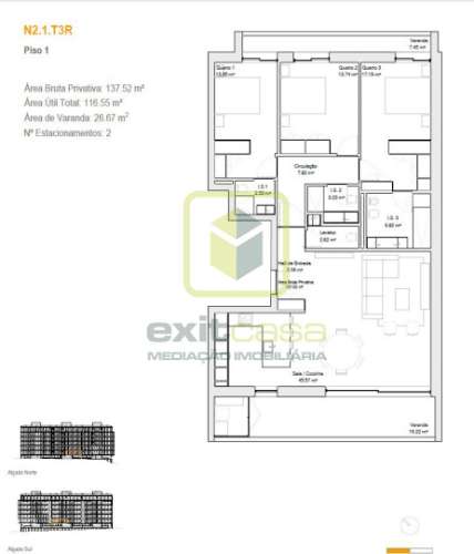 Apartamento T3 em Aveiro