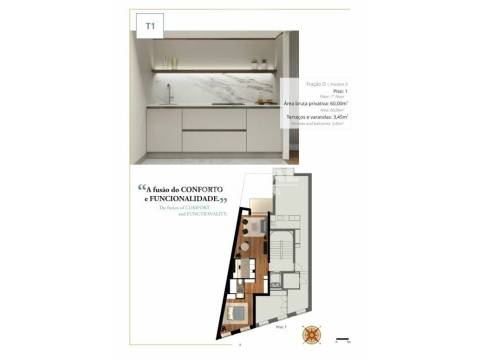 Apartamento T1 no Bairro de Cedofeita