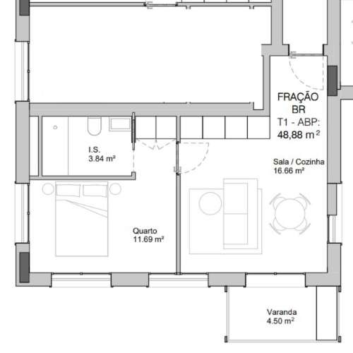 Apartamento T1 com Varanda e Garagem | Junto ao Polo Universitário