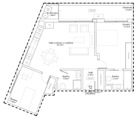 Apartamento T2 com Varanda e Piscina | Condomínio Privado com Conceito Contemporâneo