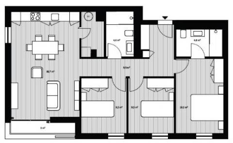 Apartamento T3 com Varanda e Garagem no Ouro Valley