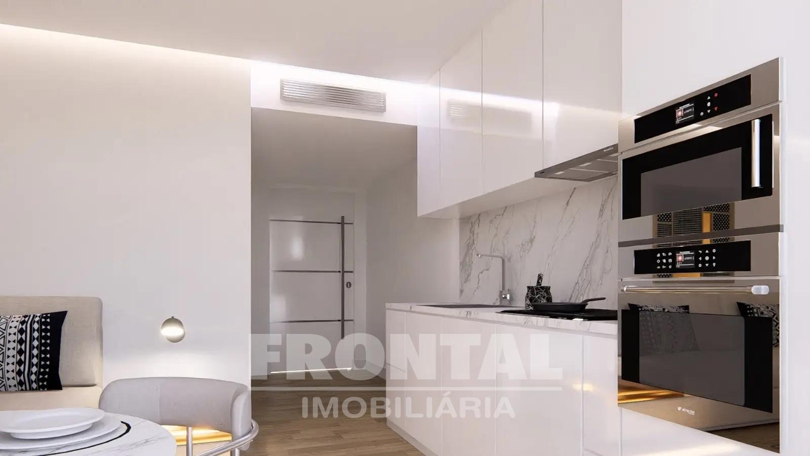 Apartamento T1 com Varanda | Condomínio Privado com Conceito Contemporâneo