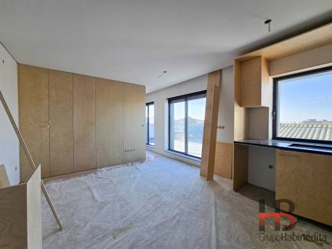 Apartamento T1 com terraço em Matosinhos. NOVA CONSTRUÇÃO.