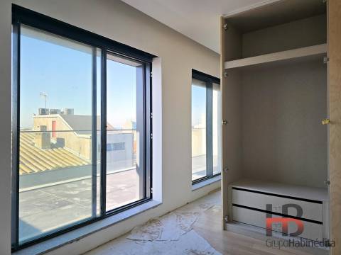 Apartamento T1 com terraço em Matosinhos. NOVA CONSTRUÇÃO.