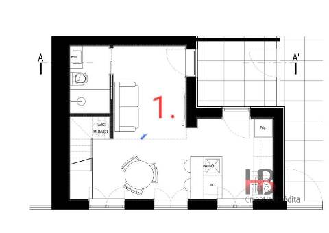 Moradia T1 com Mezanino e Terraço Privativo - Paranhos / Areosa