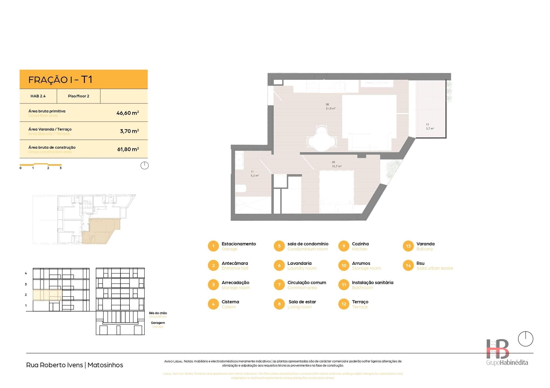 Apartamentos T1 Novos em Matosinhos Sul - Junto à Praia e Metro