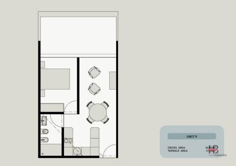 Apartamento T1 com Terraço no Cais de Gaia - Marginal do Rio Douro