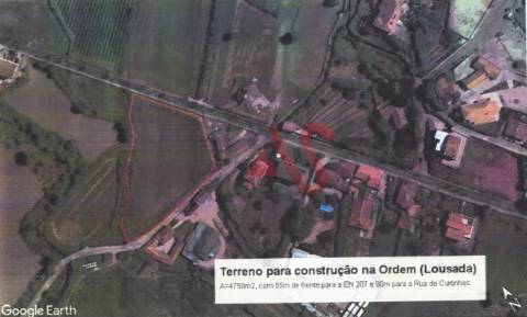 Terreno para construção com 4 750 m2 em Ordem, Lousada