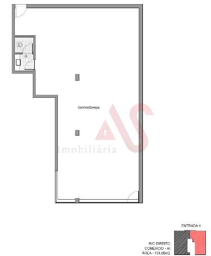 Loja em construção com 131 m2 no centro de Lousada