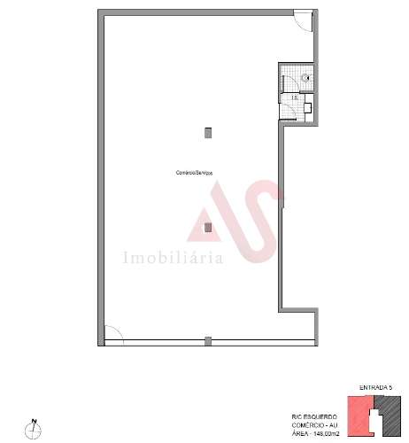 Loja em construção com 148 m2 no centro de Lousada