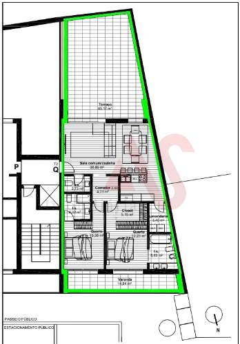 Apartamento T2 no Centro de Paços de Ferreira