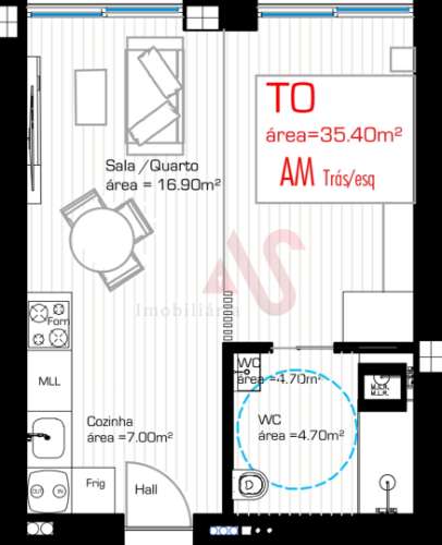 Apartamento T0 no Centro de Lousada