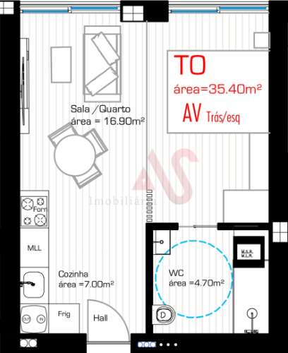 Apartamento T0 no Centro de Lousada