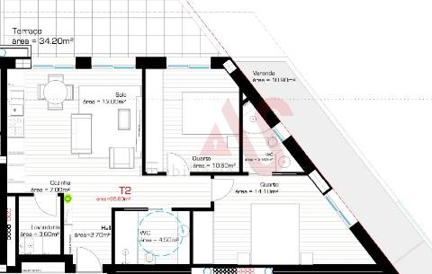 Apartamento T2 no Empreendimento EDIFÍCIO TNPRAÇA em Lousada