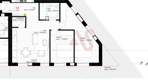 Apartamento T2 no Empreendimento EDIFÍCIO TNPRAÇA em Lousada