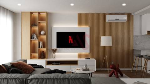 Apartamento T1 em construção no Edifício Bellevue em Meixomil, Paços de Ferreira