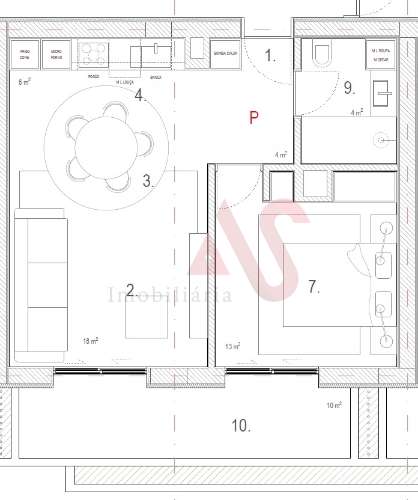Apartamento T1 em construção no Edifício Bellevue em Meixomil, Paços de Ferreira