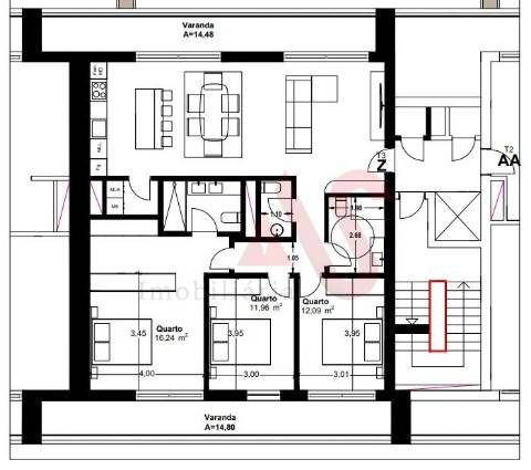 Apartamento T3 no Centro de Paços de Ferreira