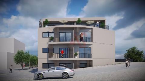 Apartamento T3 com terraço em construção no Edifício Louzada no Centro da Vila de Lousada