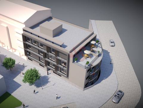 Apartamento T3 com terraço em construção no Edifício Louzada no Centro da Vila de Lousada