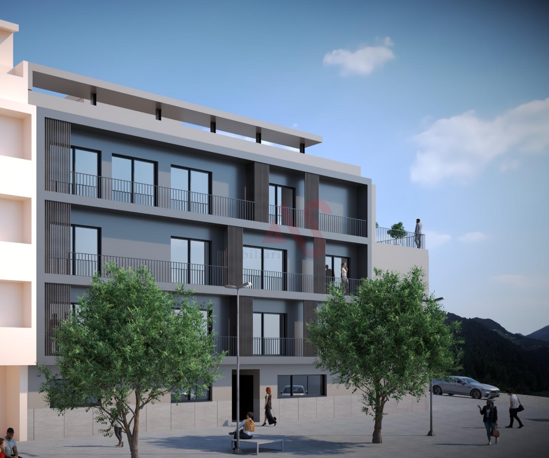 Apartamento T2 com Terraço em construção no Edifício Louzada no Centro da Vila de Lousada