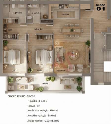 Apartamentos T2 novos desde 240.000€ em Infias, Vizela