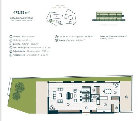 Apartamento T4 Duplex com Terraço 147m2 vistas Rio Douro
