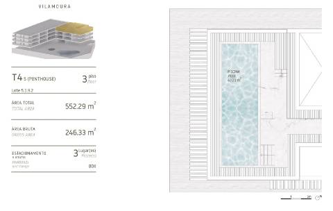 Penthouse T4 com Piscina Privada e Terraço em Vilamoura