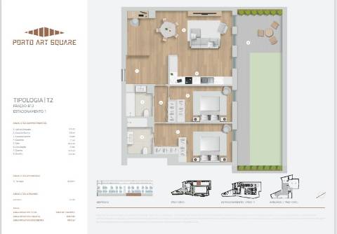 Apartamento T2 com Terraço 50m2 na Baixa Portuense