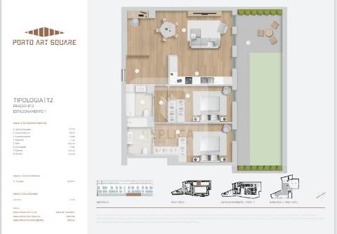 Apartamento T2 com Terraço 50m2 na Baixa Portuense
