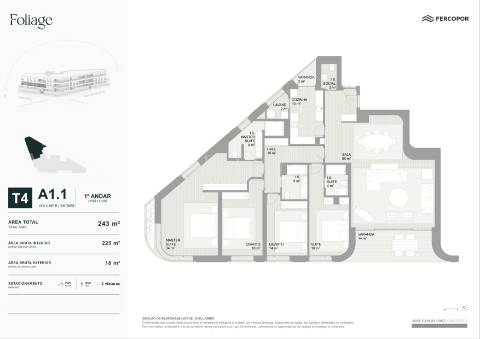Apartamento T4 no Empreendimento Foliage | Foz do Douro