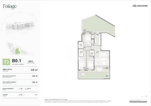 Apartamento T3 com Jardim Privativo de 150 m2 no Empreendimento Foliage &#124; Foz do Douro