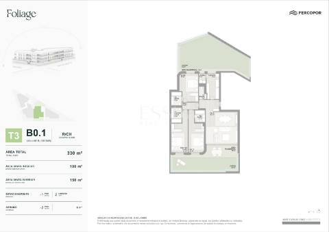 Apartamento T3 com Jardim Privativo de 150 m2 no Empreendimento Foliage | Foz do Douro