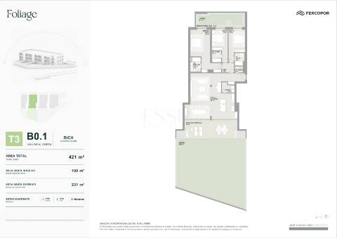 Apartamento T3 com Jardim Privativo de 231 m2 no Empreendimento Foliage | Foz do Douro