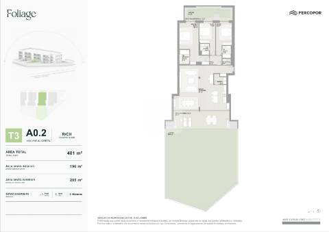 Apartamento T3 com Jardim Privativo de 285 m2 no Empreendimento Foliage &#124; Foz do Douro