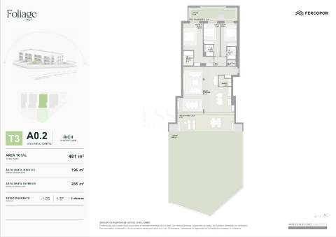 Apartamento T3 com Jardim Privativo de 285 m2 no Empreendimento Foliage | Foz do Douro