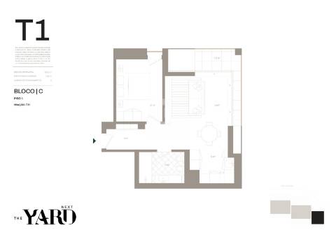 Apartamento T1 com Varanda e lugar de garagem nos Jardins D`Arrábida em Vila Nova de Gaia
