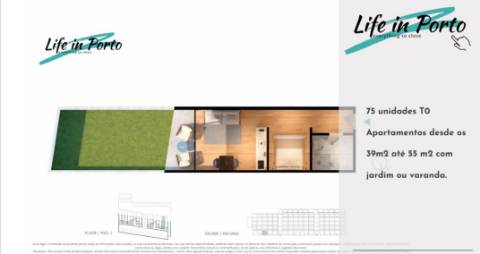 Apartamento TO com Terraço Privativo de 25m2 no Centro da Cidade do Porto