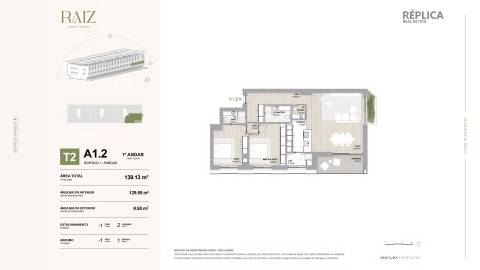 Apartamento T2 no Empreendimento RAIZ na Avenida da Boavista