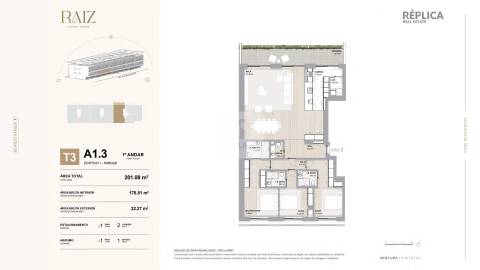 Apartamento T3 com Varanda no RAIZ na Avenida da Boavista
