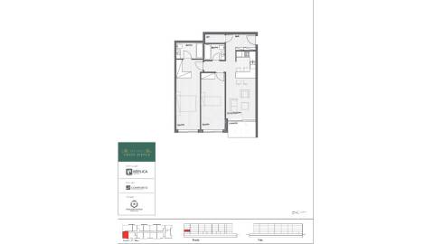 Apartamento T2 com varanda em Canidelo no Arrábida Green Avenue